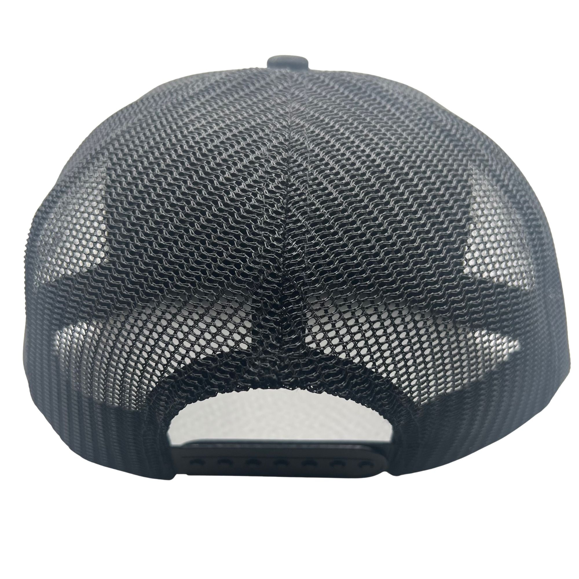 Wild Buffalo Outfitters All Black Flat Bill Snapback Hat with Premium Leather Patch