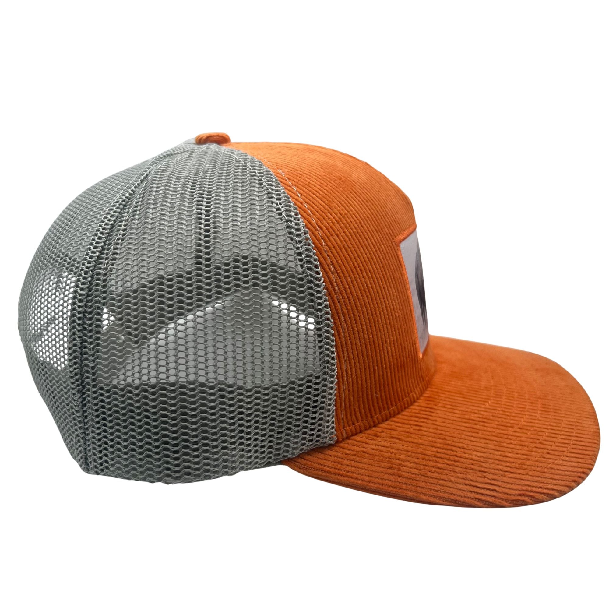 Wild Buffalo Outfitters Orange Corduroy Buffalo Trucker Hat